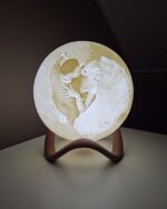 20 cm personalizuota mėnulio lempa su nuotrauka