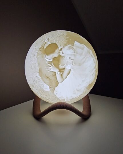 20 cm personalizuota mėnulio lempa su nuotrauka